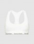 Calvin Klein Unlined Bralette 0000F3785E-100  με φαρδύ λάστιχο και αθλητική πλάτη ΑΣΠΡΟ